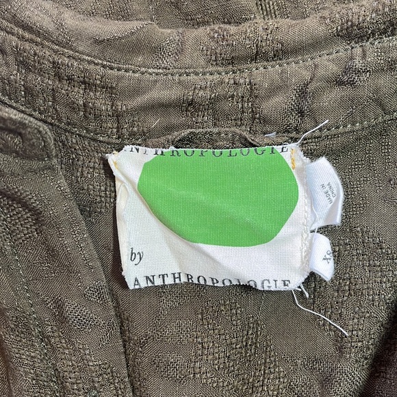 Anthropologie ECU Olive Green Shirt Dress Size XS - Picture 12 of 15